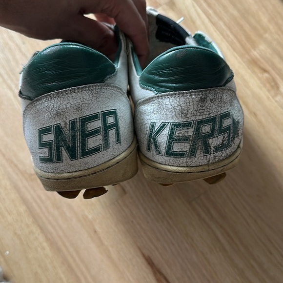 Golden Goose Deluxe Brand ball star White and Green Sneakers - Picture 3 of 4
